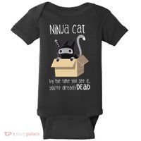 Cute Ninja Cat Baby Bodysuit thumb 0