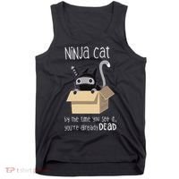 Cute Ninja Cat Tank Top thumb 0