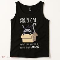Cute Ninja Cat Tank Top thumb 2