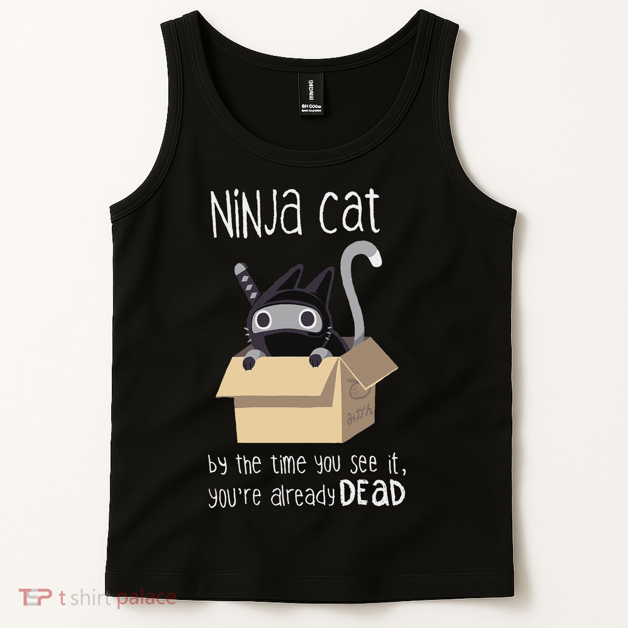 Cute Ninja Cat Tank Top