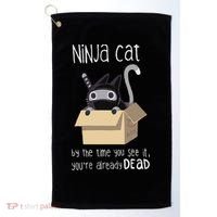 Cute Ninja Cat Golf Towel thumb 0