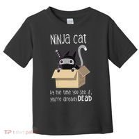 Cute Ninja Cat Toddler T-Shirt thumb 0