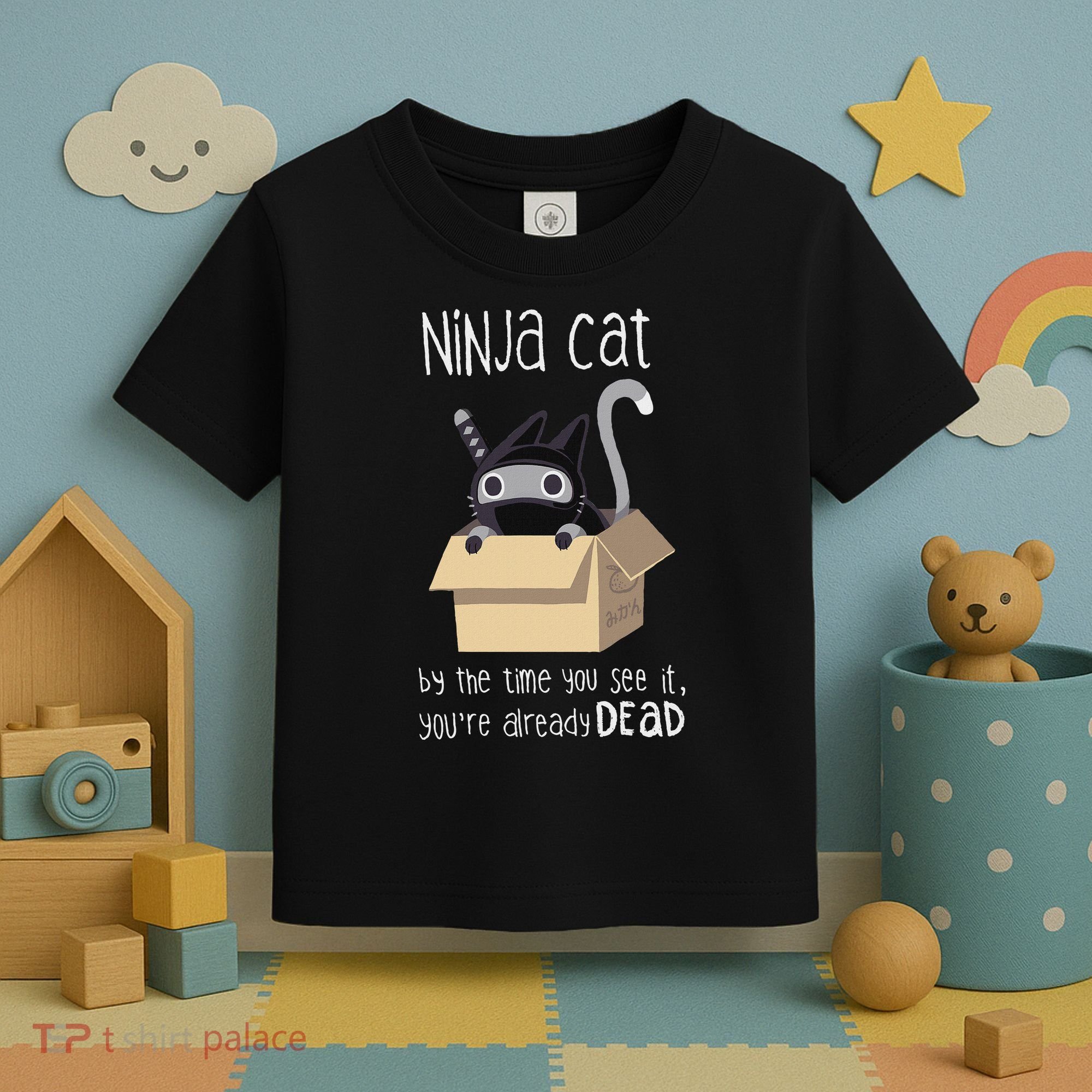 Cute Ninja Cat Toddler T-Shirt