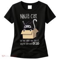 Cute Ninja Cat Women's T-Shirt thumb 0