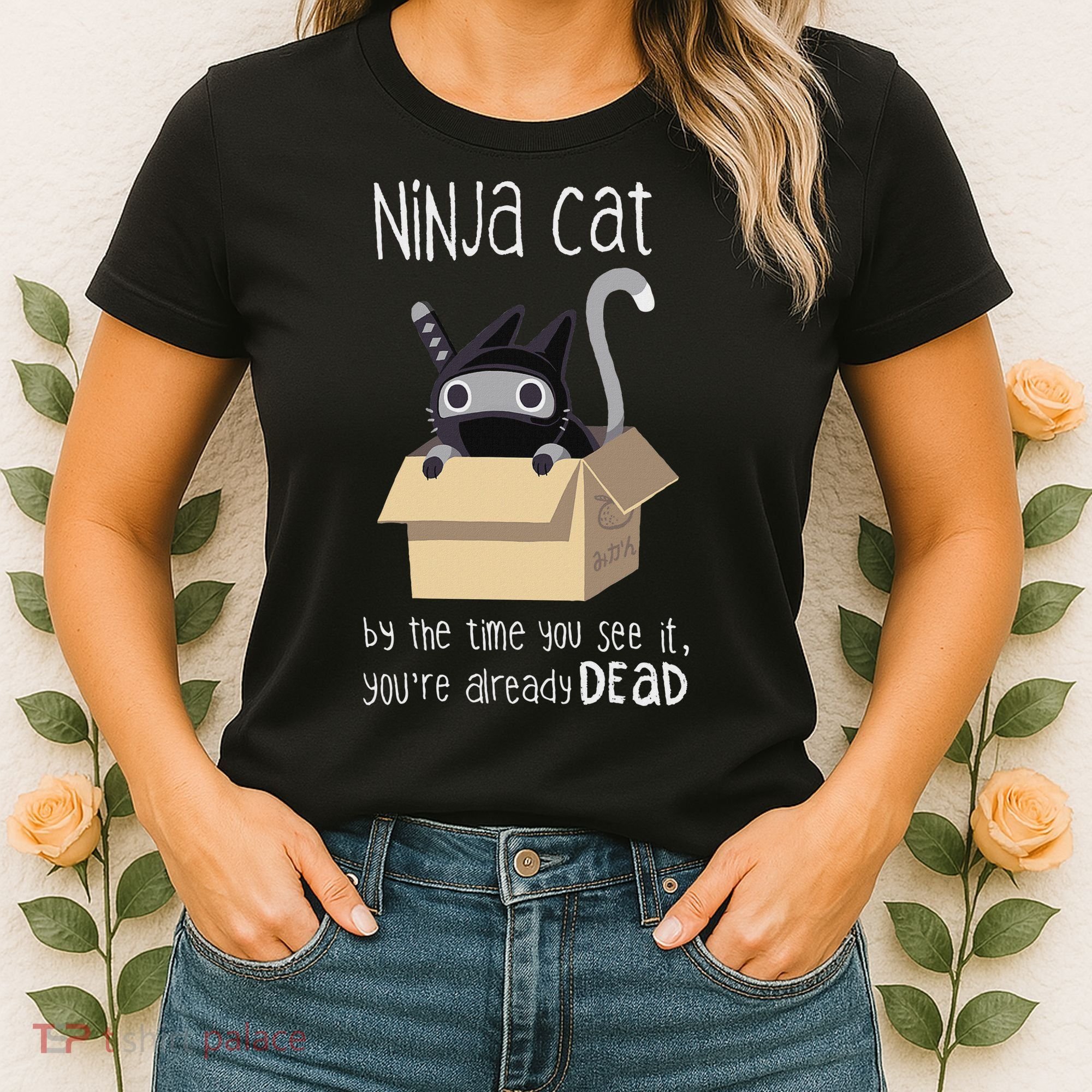 Cute Ninja Cat Women's T-Shirt