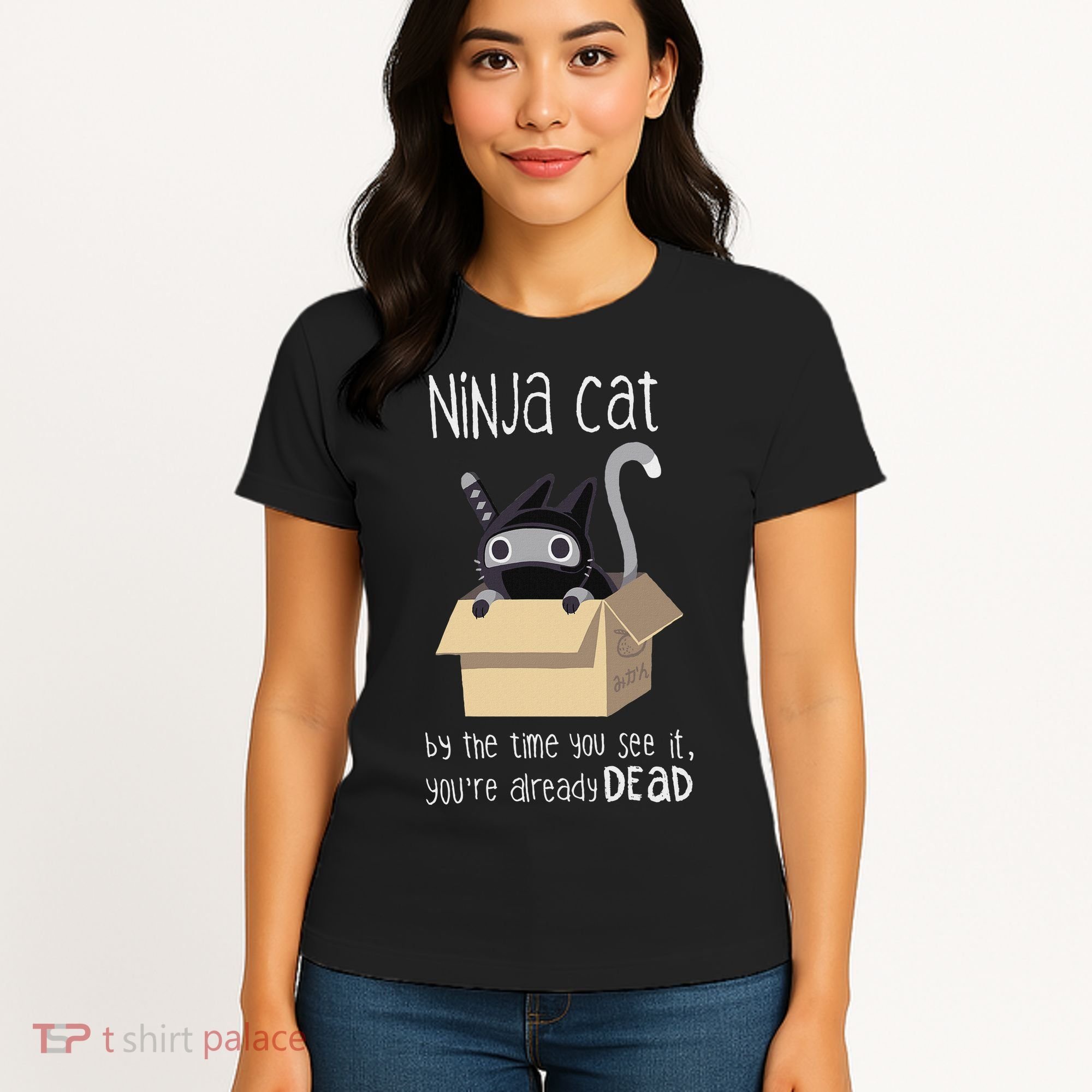 Cute Ninja Cat Women's T-Shirt
