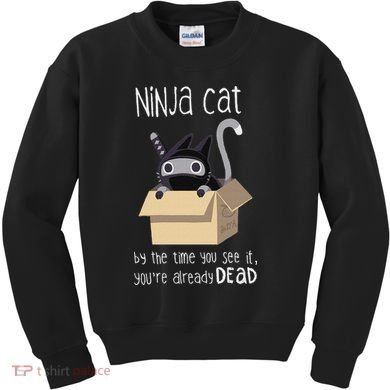 Cute Ninja Cat Kids Sweatshirt