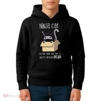 Cute Ninja Cat Kids Hoodie thumb 4