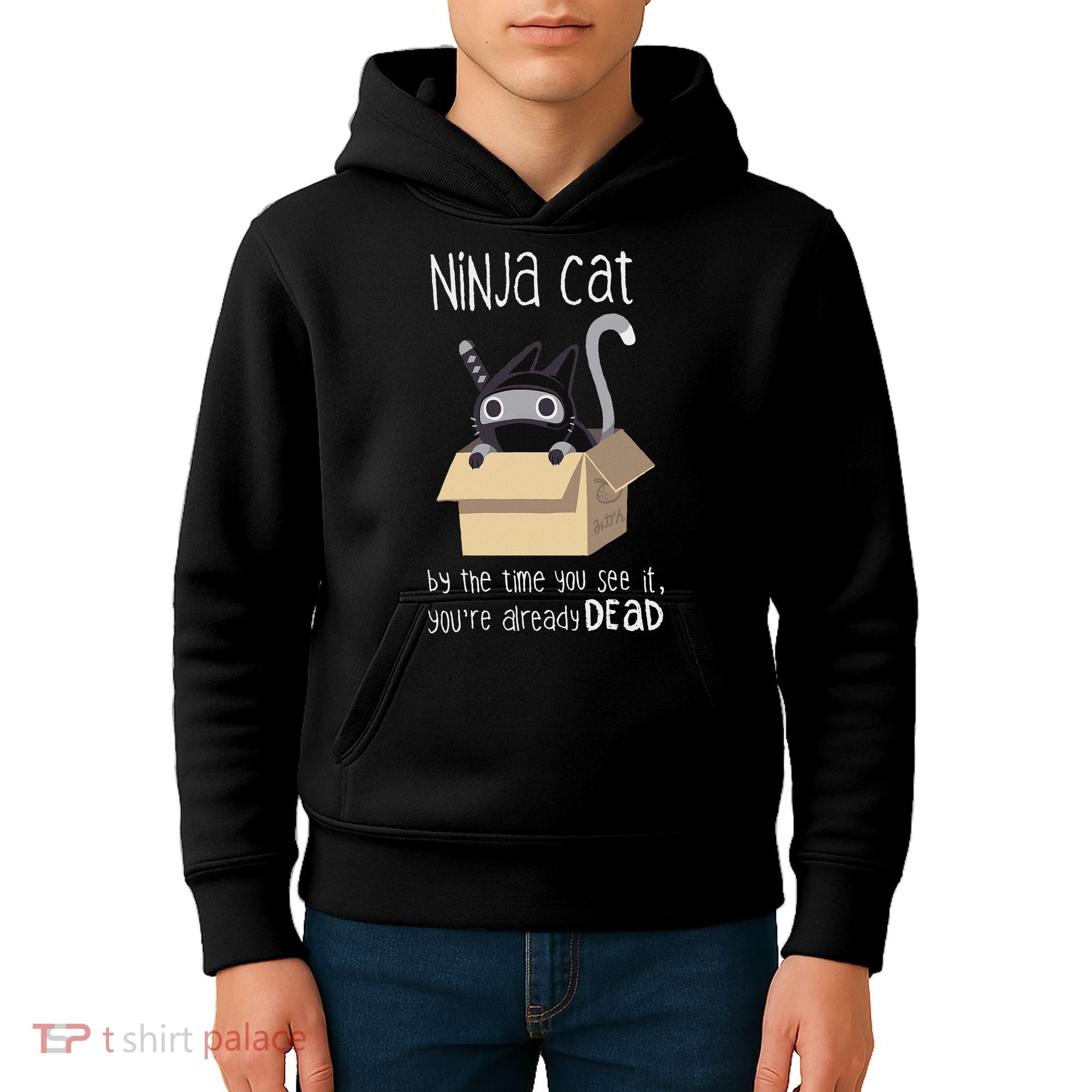 Cute Ninja Cat Kids Hoodie