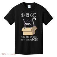 Cute Ninja Cat Kids T-Shirt thumb 0