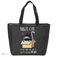 Cute Ninja Cat Tote Bag thumb 0