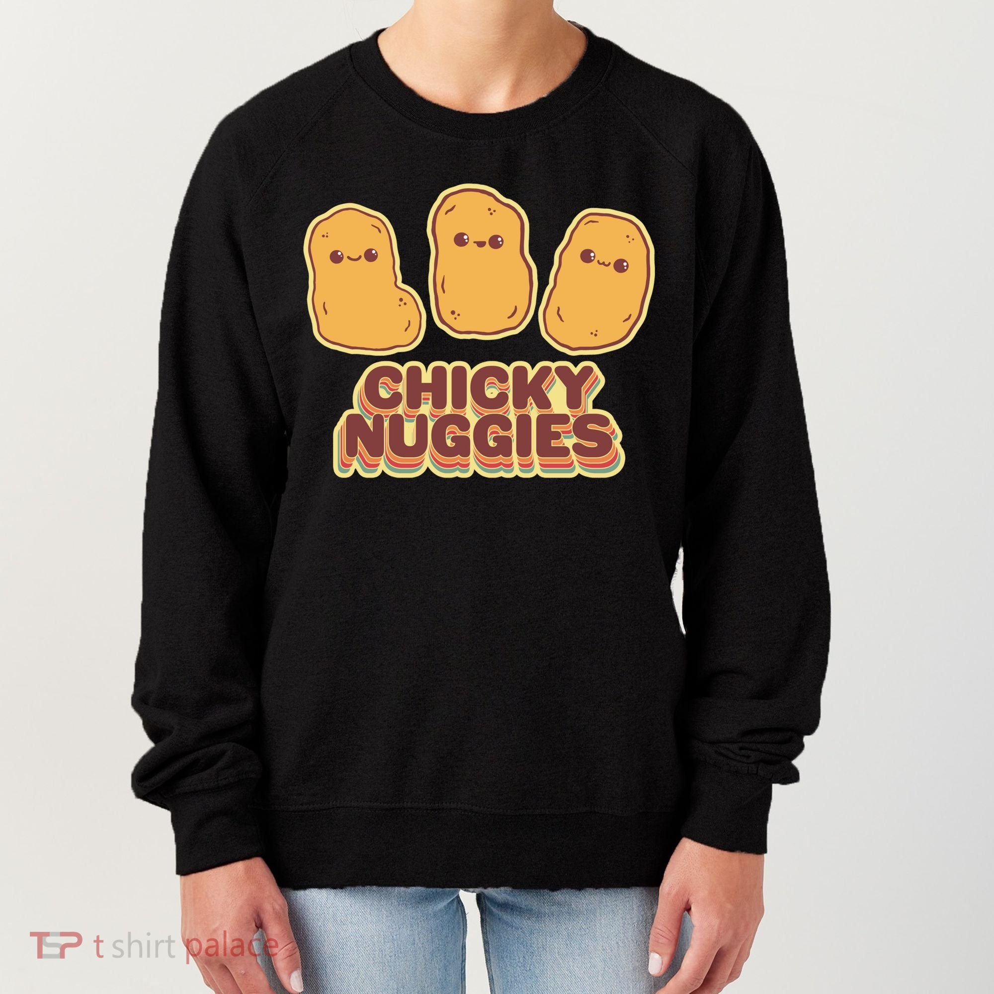Chicky Nuggies Cute Retro Kawaii Chicken Nuggets Nuggs Meme Women's Sweatshirt