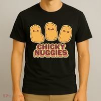 Chicky Nuggies Cute Retro Kawaii Chicken Nuggets Nuggs Meme T-Shirt thumb 3