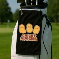 Chicky Nuggies Cute Retro Kawaii Chicken Nuggets Nuggs Meme Golf Towel thumb 2