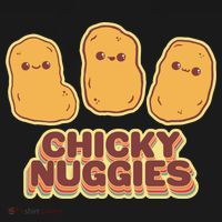 Chicky Nuggies Cute Retro Kawaii Chicken Nuggets Nuggs Meme Kids Sweatshirt thumb 2