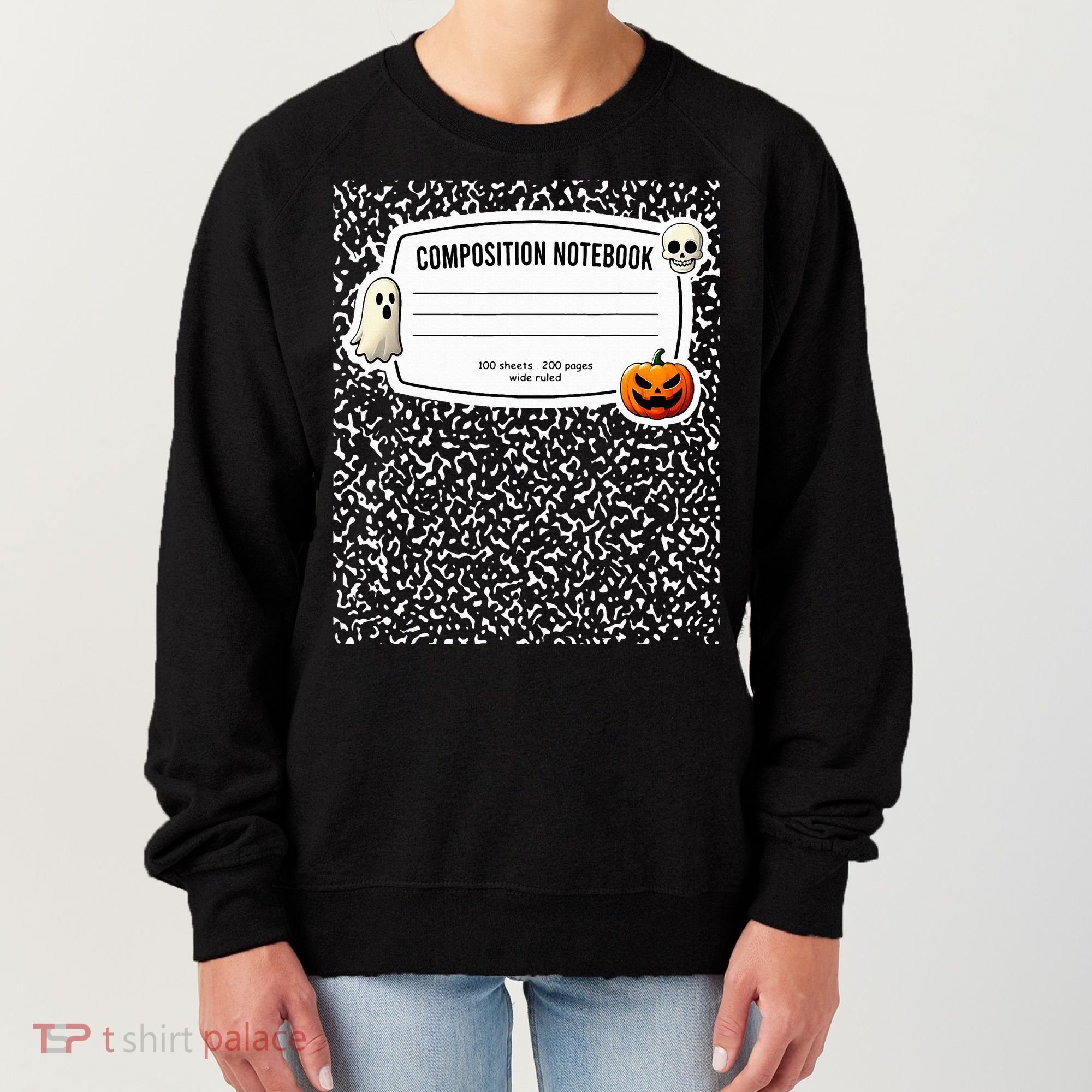 Composition Notebook Costume Adult Halloween For Teachers Women's Sweatshirt