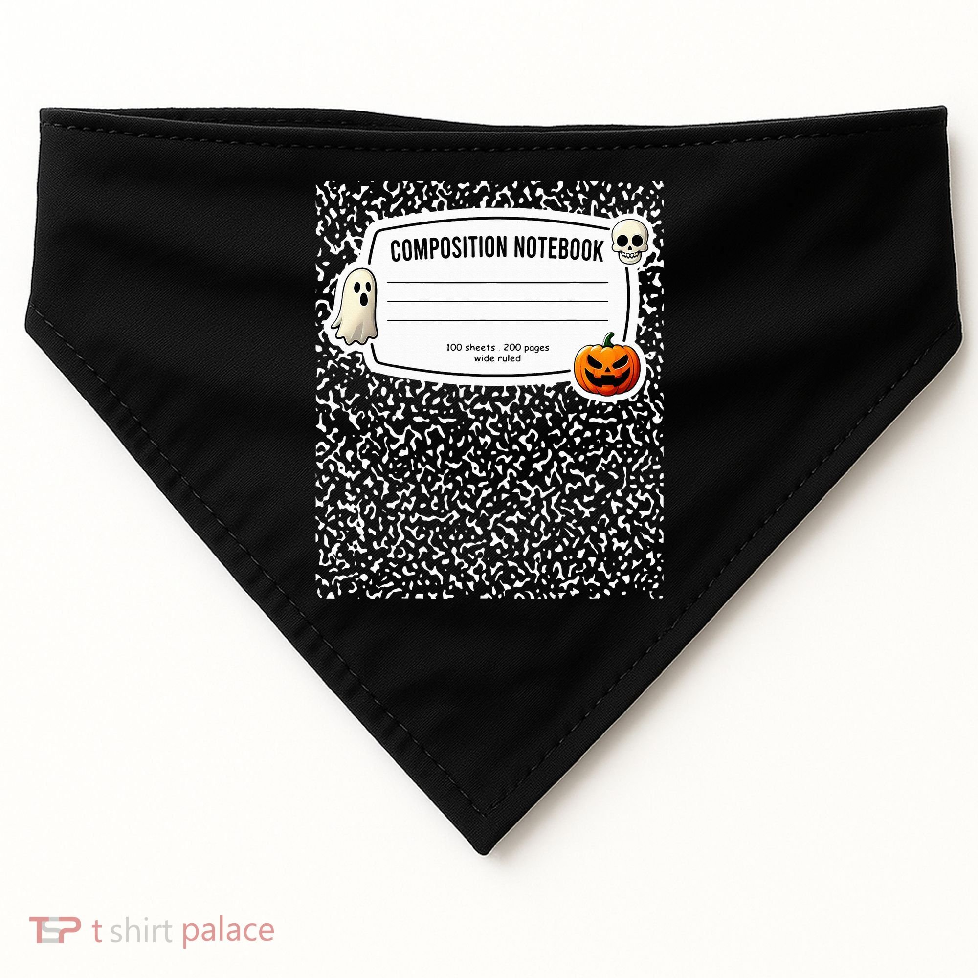 Composition Notebook Costume Adult Halloween For Teachers USA-Made Doggie Bandana