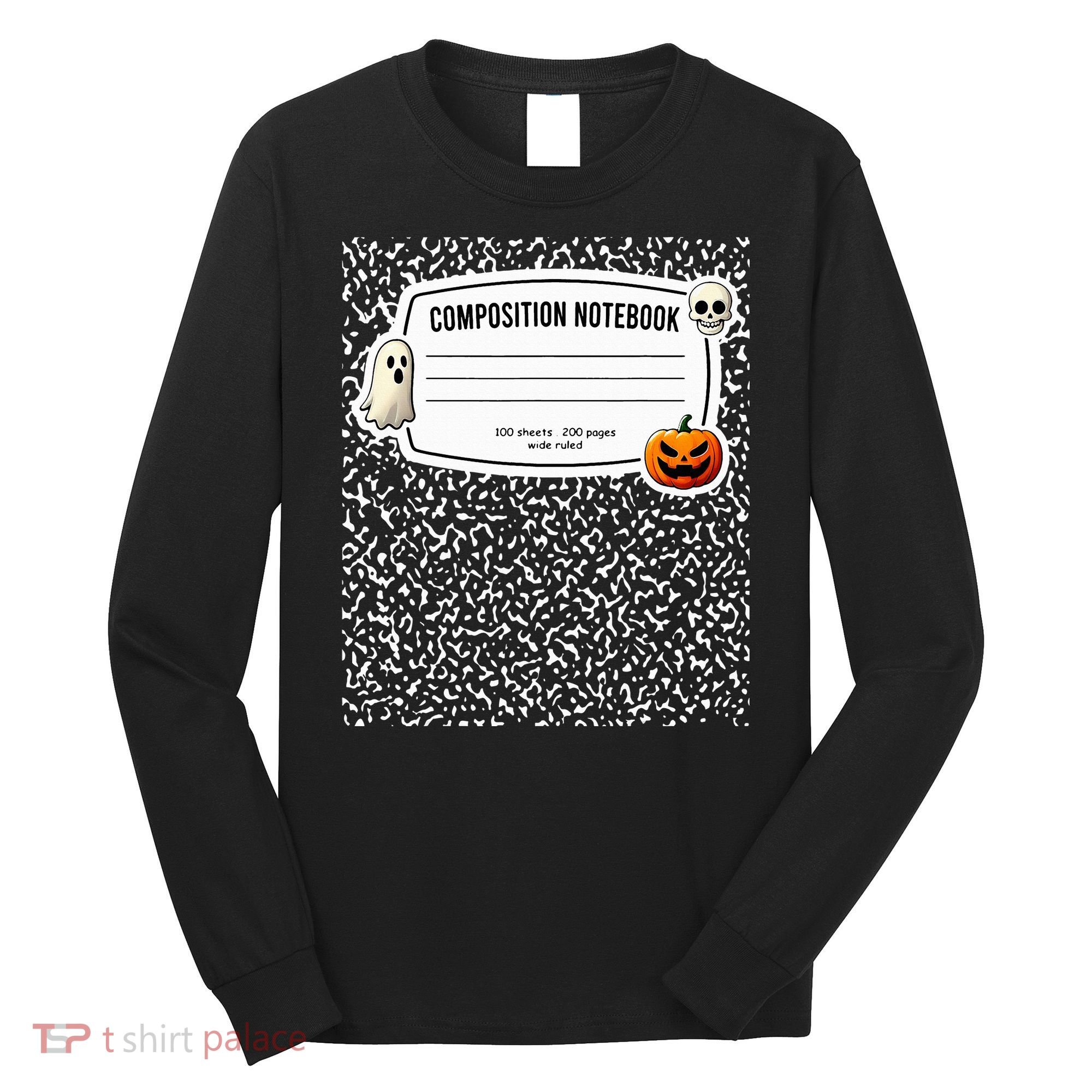 Composition Notebook Costume Adult Halloween For Teachers Long Sleeve Shirt