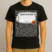 Composition Notebook Costume Adult Halloween For Teachers T-Shirt thumb 3