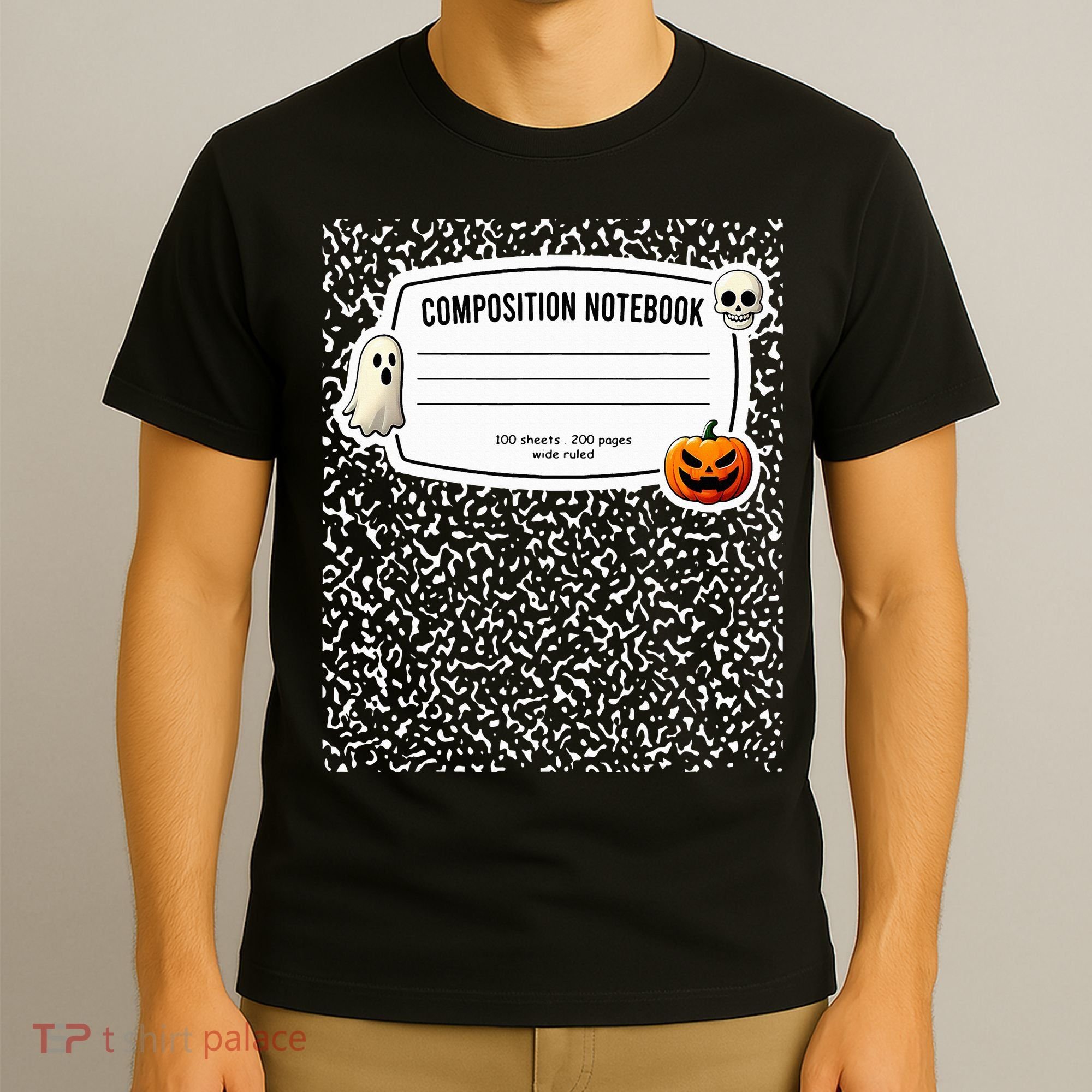 Composition Notebook Costume Adult Halloween For Teachers T-Shirt
