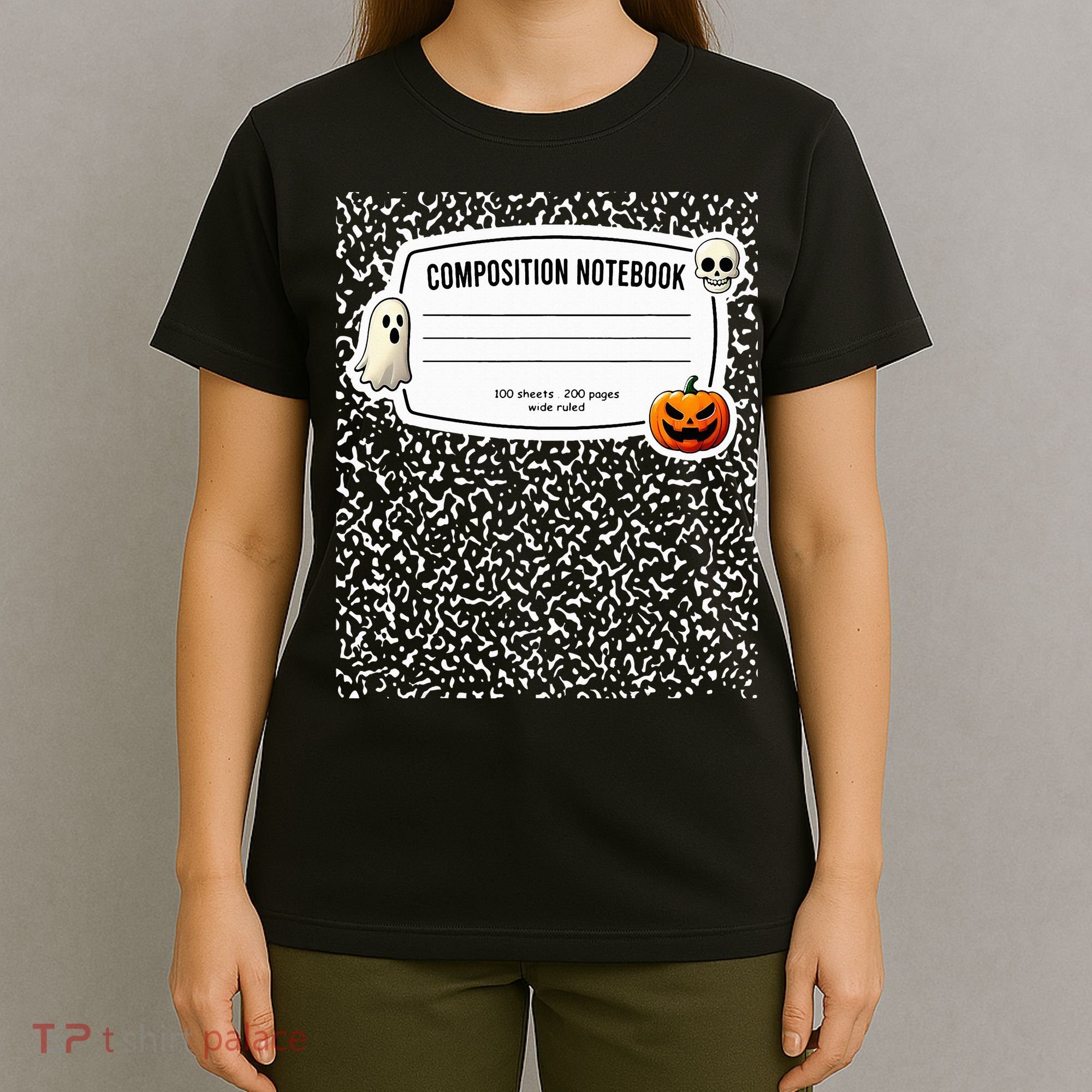 Composition Notebook Costume Adult Halloween For Teachers T-Shirt