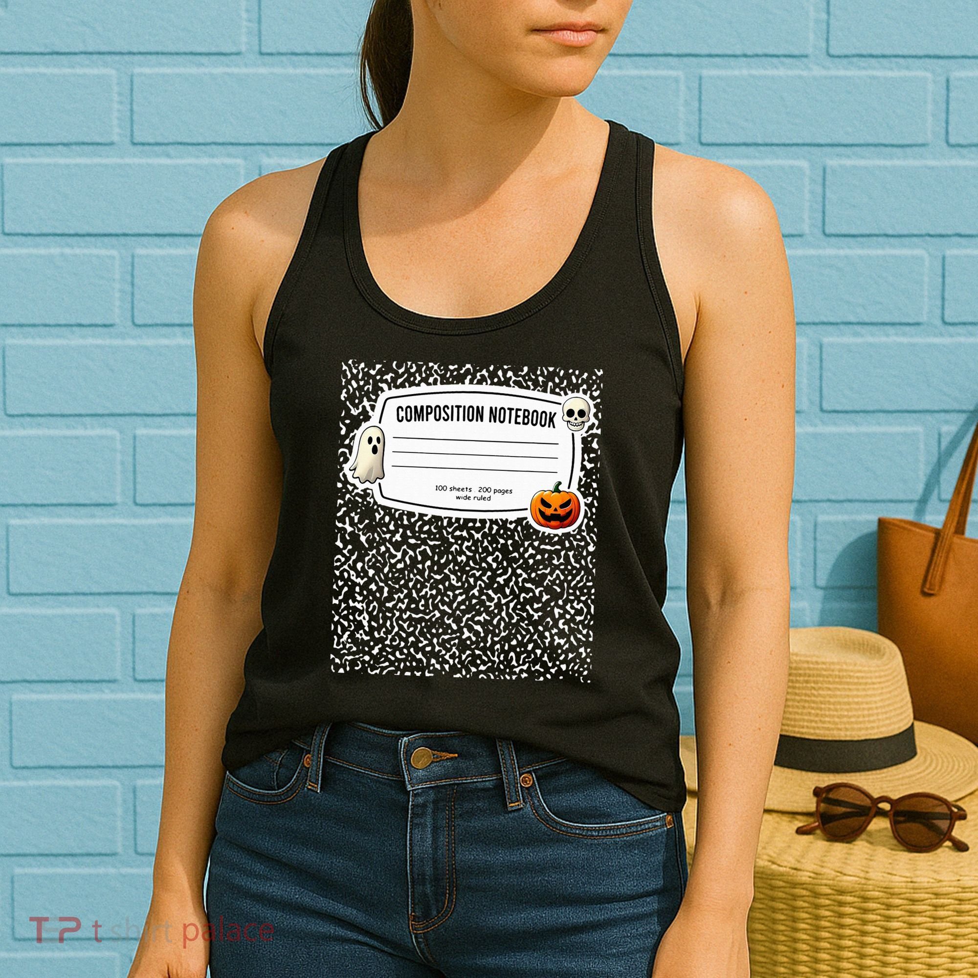 Composition Notebook Costume Adult Halloween For Teachers Women's Tank Top