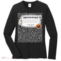 Composition Notebook Costume Adult Halloween For Teachers Women's Long Sleeve Shirt thumb 0