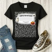 Composition Notebook Costume Adult Halloween For Teachers Women's T-Shirt thumb 3