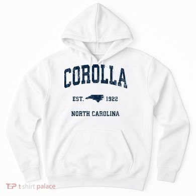 Corolla North Carolina Nc Vintage Athletic Hoodie