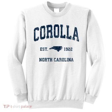 Corolla North Carolina Nc Vintage Athletic Sweatshirt