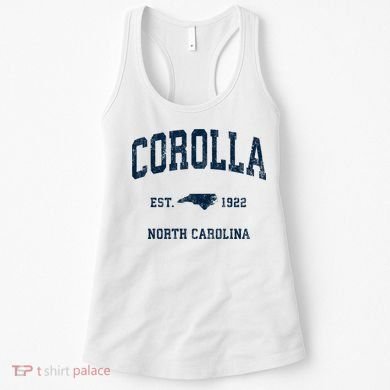 Corolla North Carolina Nc Vintage Athletic Women's Tank Top