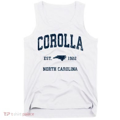 Corolla North Carolina Nc Vintage Athletic Tank Top