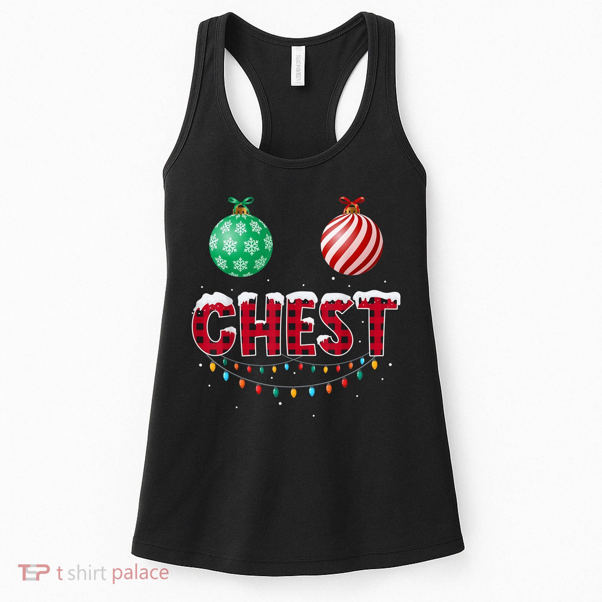 Chest Nuts Christmas Shirt Funny Matching Couple Chestnuts Women's Tank Top