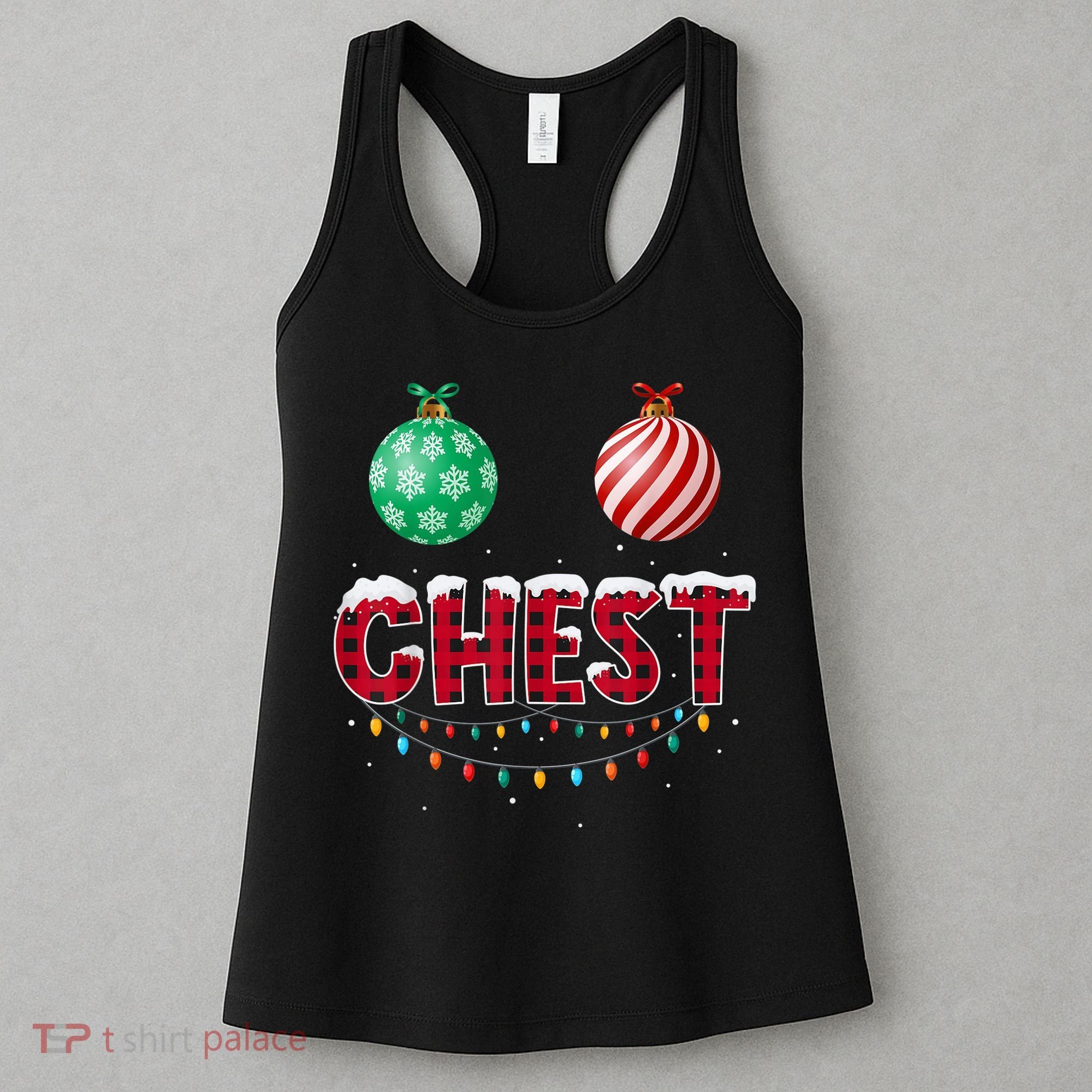 Chest Nuts Christmas Shirt Funny Matching Couple Chestnuts Women's Tank Top