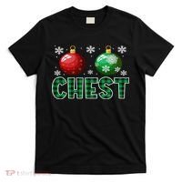 Chest Nuts Christmas Matching Couple Plaid Graphic Chestnuts  T-Shirt thumb 0