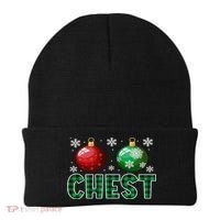 Chest Nuts Christmas Matching Couple Plaid Graphic Chestnuts  Beanie thumb 0