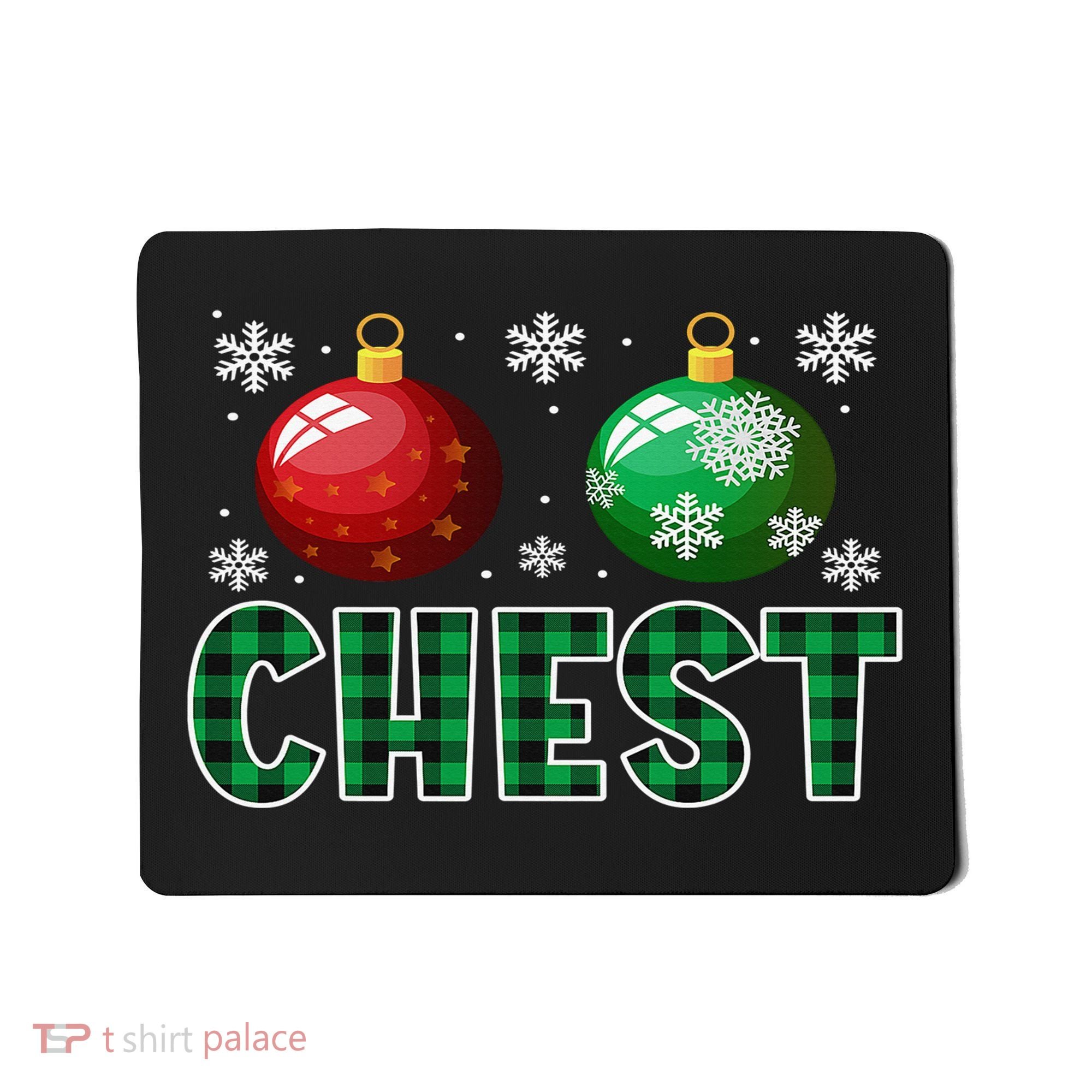 Chest Nuts Christmas Matching Couple Plaid Graphic Chestnuts  Mousepad