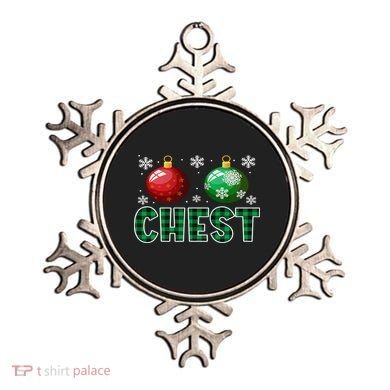Chest Nuts Christmas Matching Couple Plaid Graphic Chestnuts  Ornament