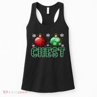 Chest Nuts Christmas Matching Couple Plaid Graphic Chestnuts  Women's Tank Top thumb 0