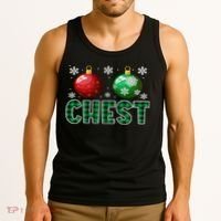 Chest Nuts Christmas Matching Couple Plaid Graphic Chestnuts  Tank Top thumb 3