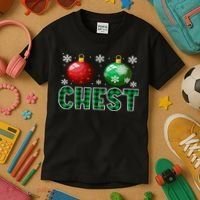 Chest Nuts Christmas Matching Couple Plaid Graphic Chestnuts  Kids T-Shirt thumb 3