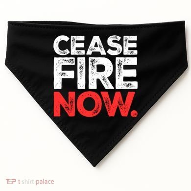 Ceasefire Now USA-Made Doggie Bandana