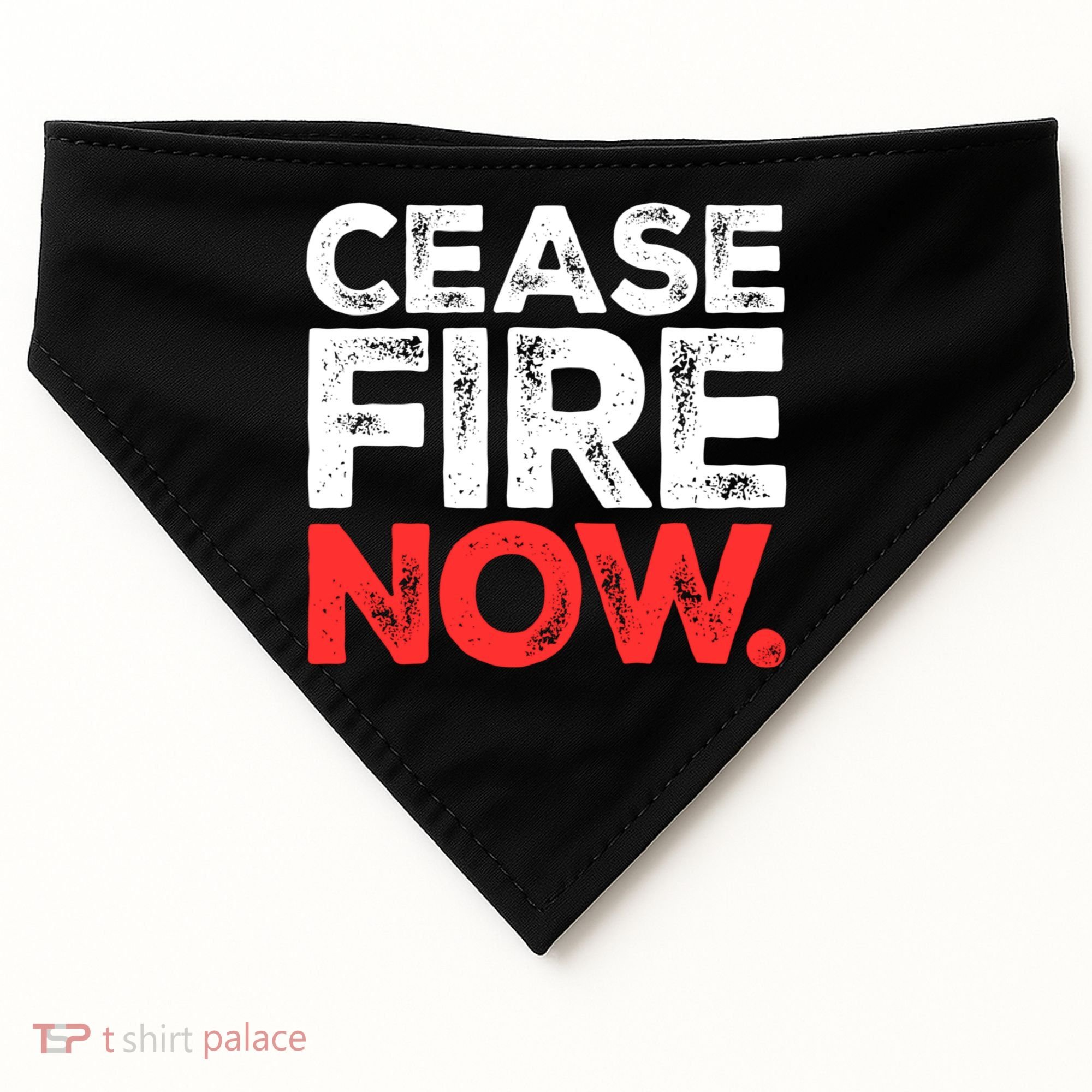 Ceasefire Now USA-Made Doggie Bandana