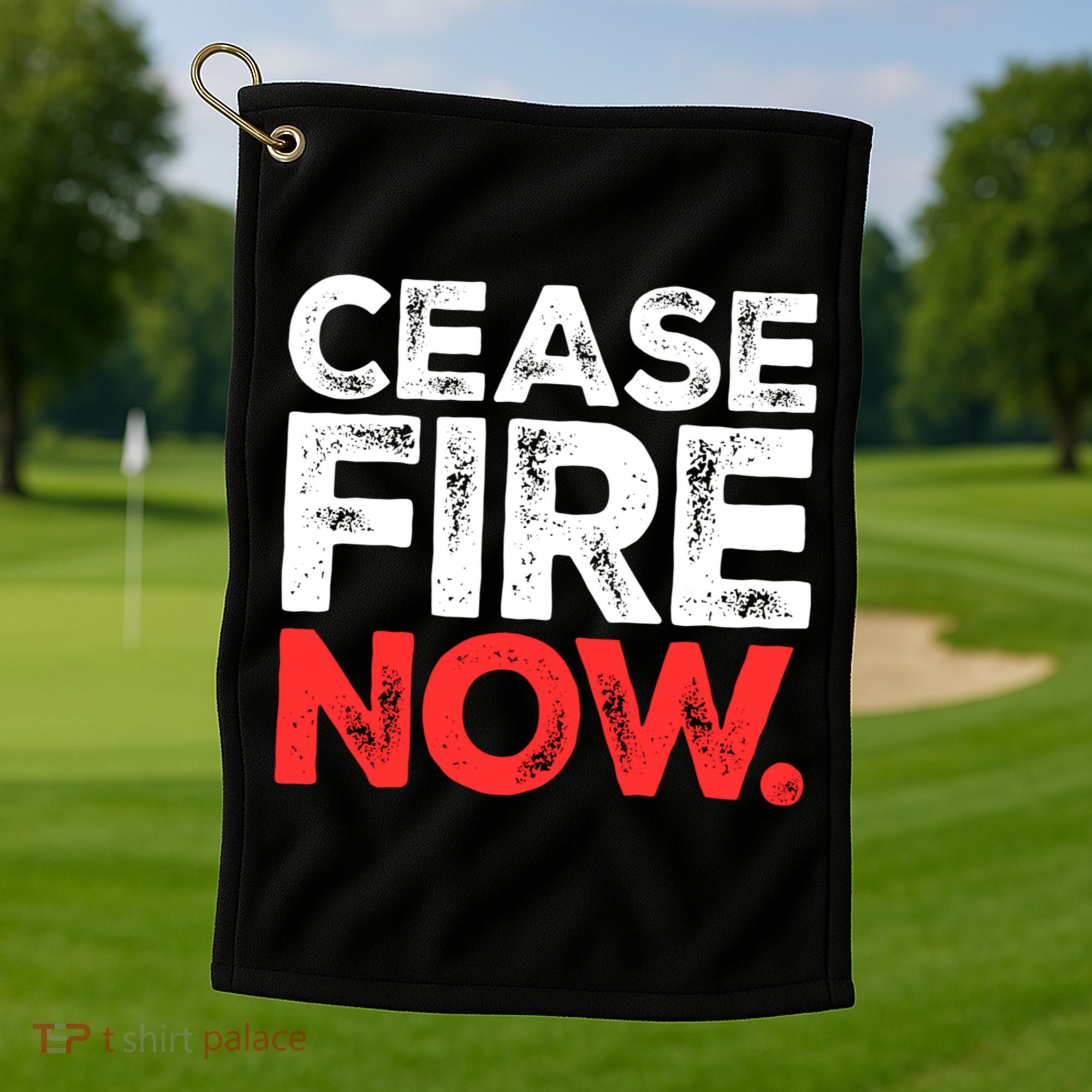 Ceasefire Now Golf Towel