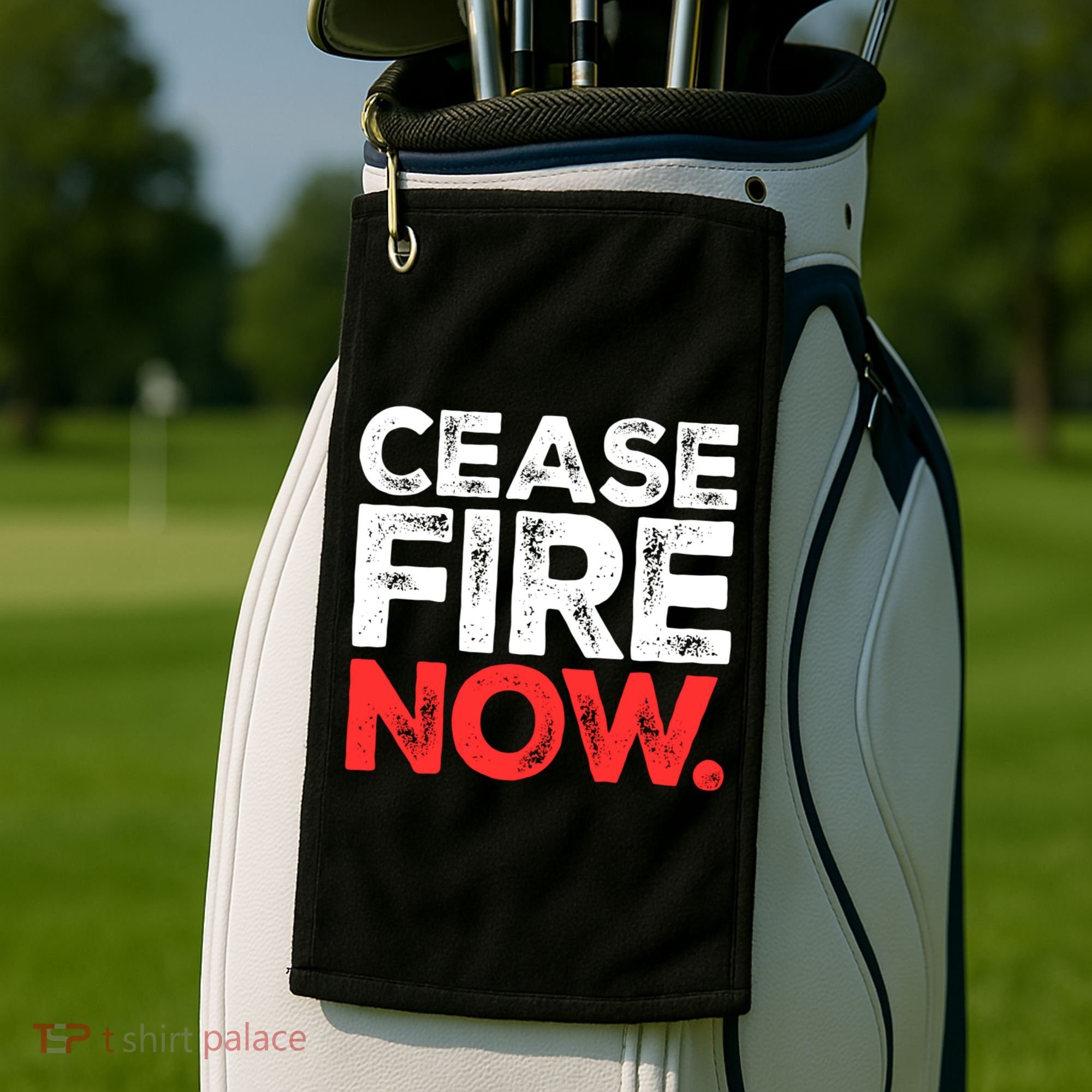 Ceasefire Now Golf Towel