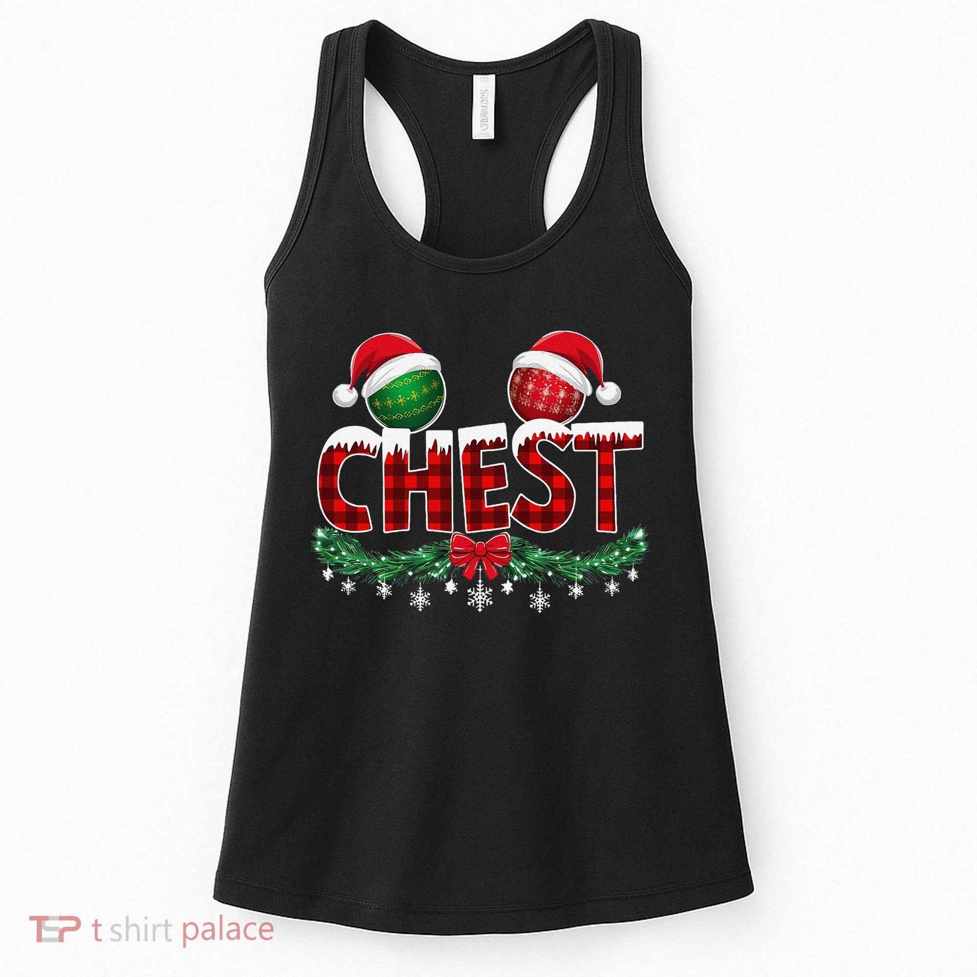 Chest Nuts Christmas Funny Matching Couple Chestnuts Xmas Women's Tank Top