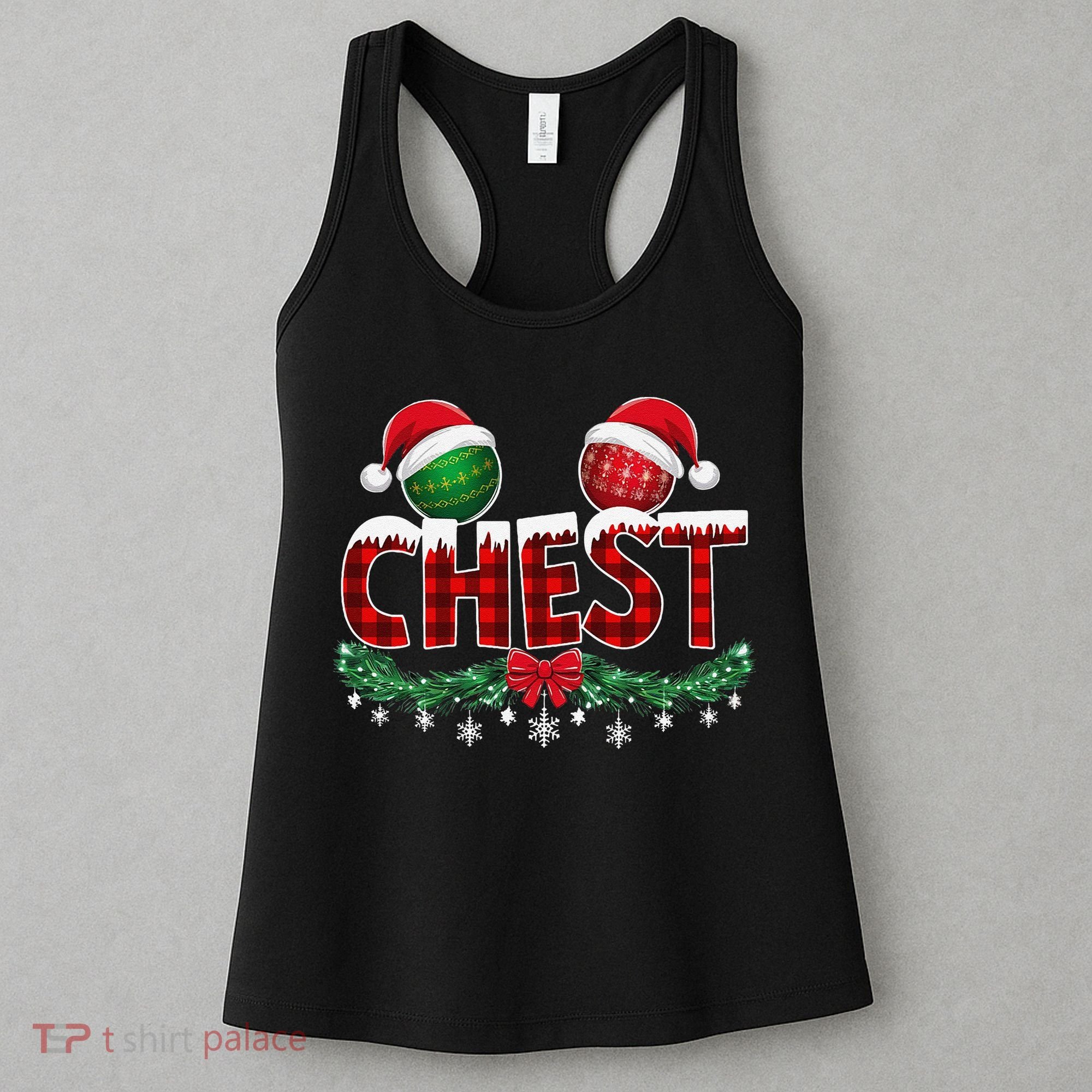 Chest Nuts Christmas Funny Matching Couple Chestnuts Xmas Women's Tank Top