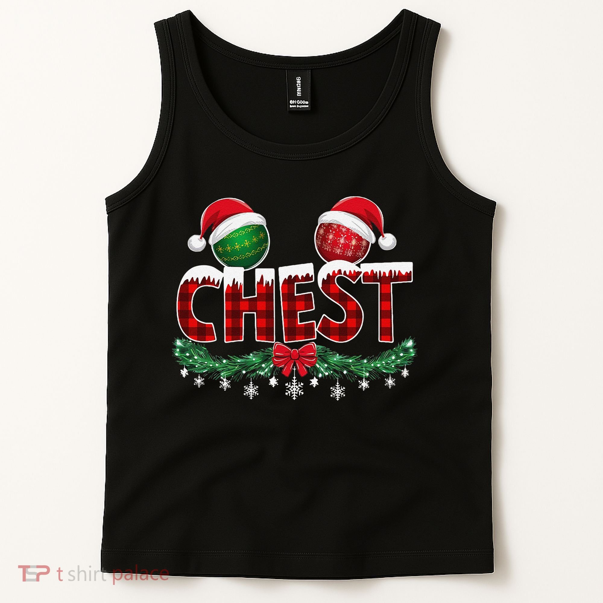 Chest Nuts Christmas Funny Matching Couple Chestnuts Xmas Tank Top
