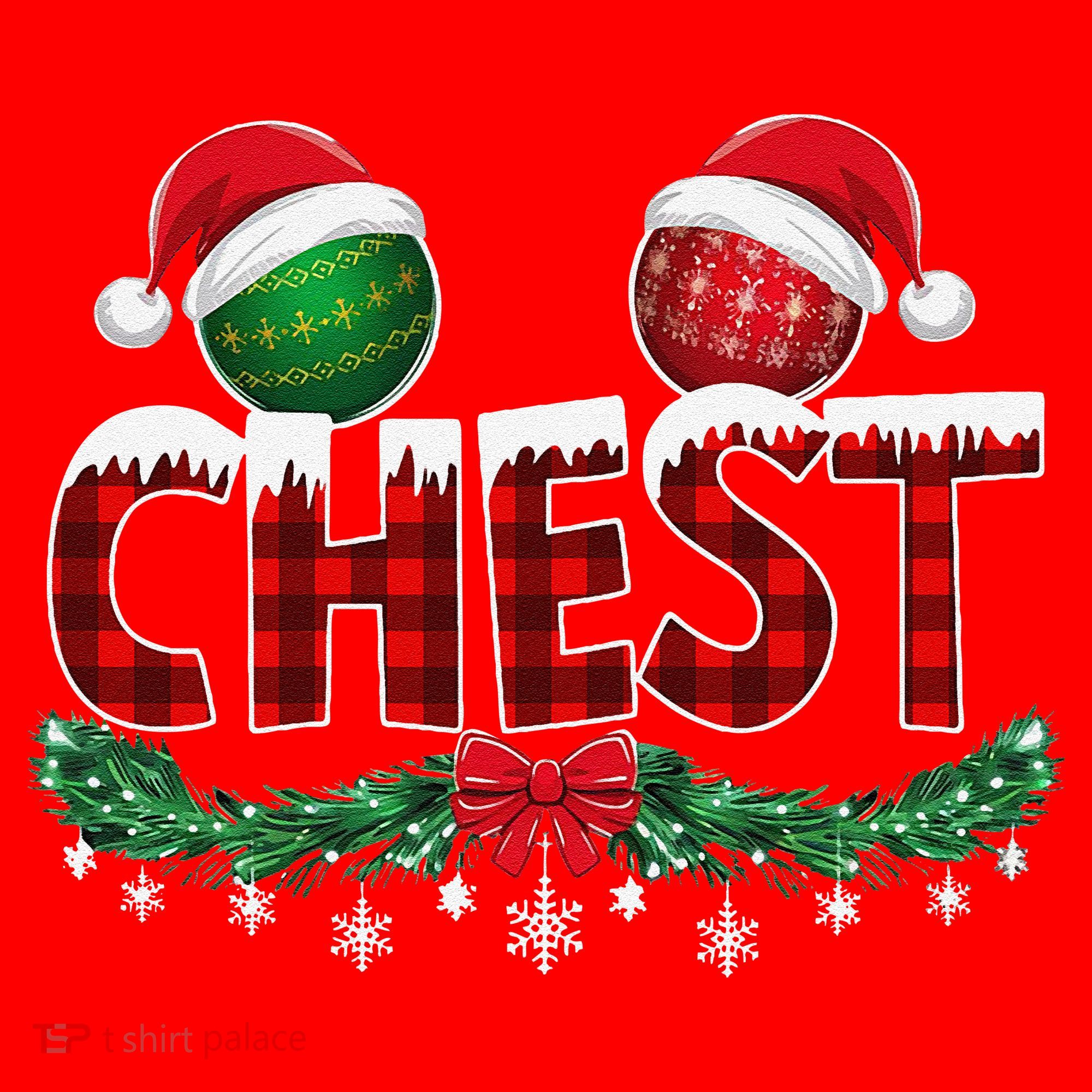 Chest Nuts Christmas Funny Matching Couple Chestnuts Xmas Santa Hat