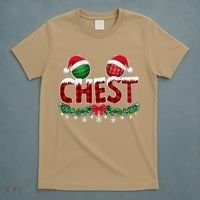 Chest Nuts Christmas Funny Matching Couple Chestnuts Xmas T-Shirt thumb 5